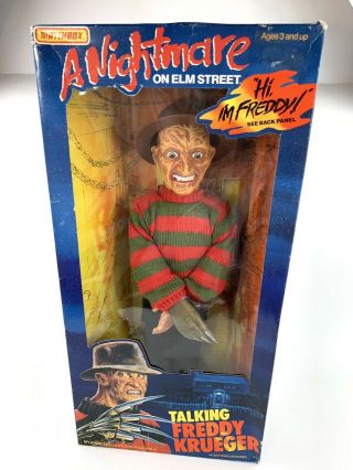Vintage 1989 A Nightmare On Elm Street Freddy Krueger Talking 18 Inch Doll Nib