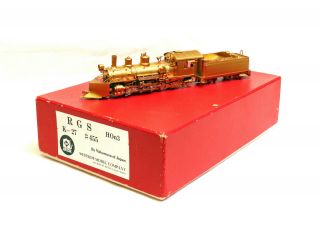 Westside Model Co Brass Hon3 D&rgw K - 27 455 2 - 8 - 2 Steam Locomotive W/ Plow