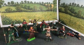 10 Barzso? Robin Hood Playset Friar Tuck Little John Painted Figures 54mm 1/32