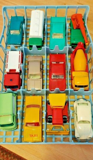 VINTAGE MATCHBOX LESNEY ENGLAND DIECAST CARS VEHICLES 1970 CASE 3 TIER 65 of 72 3