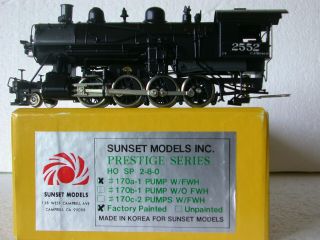 Sunset Models Ho Brass Southern Pacific C - 9 Sp 2 - 8 - 0 Oil Whale Back Tender