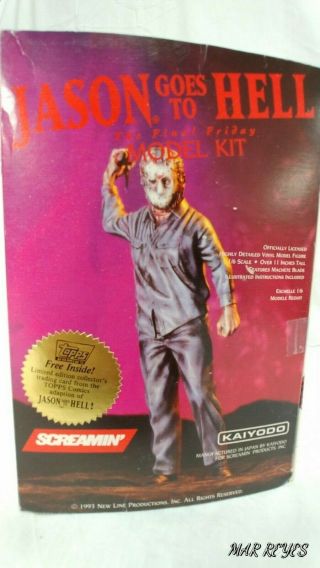 " Jason Goes To Hell " (the Final Friday) 1/6 Scale Vinyl Model Kit By Screamin