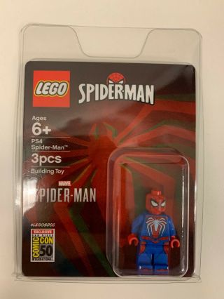 In Hand Lego Sdcc 2019 Marvel Exclusive Ps4 Spider - Man Minifigure Minifig