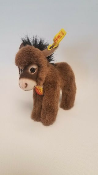 Steiff Donkey Assy 1510/14 With Ear Tag And Tag Attached to Neck 2