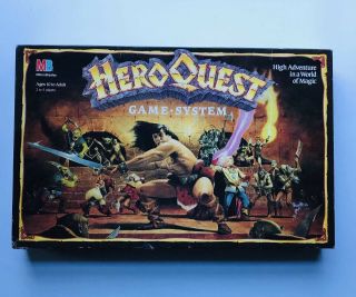 Hero Quest Game System - Vintage 1990 Milton Bradley Board Game - Complete