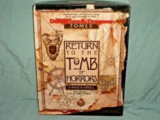 Ad&d 2nd Ed Boxed Adventure Set - Return To The Tomb Of Horrors (rare And Exc, )