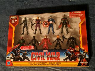 Marvel Captain America Civil War Avengers Faceoff 9 Figure Set Target Only,  Usa
