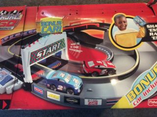 Fisher Price Shake N Go Speedway Race Track,  Cars & Rocket