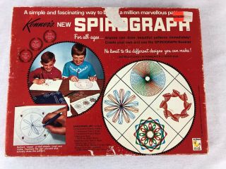 Vintage 1968 Kenner Spirograph Red Box - Only Missing The Pens