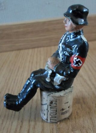 ELASTOLIN LINEOL sitting german vehicle crew co - driver SS officer WWII 2