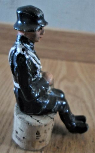 ELASTOLIN LINEOL sitting german vehicle crew co - driver SS officer WWII 3