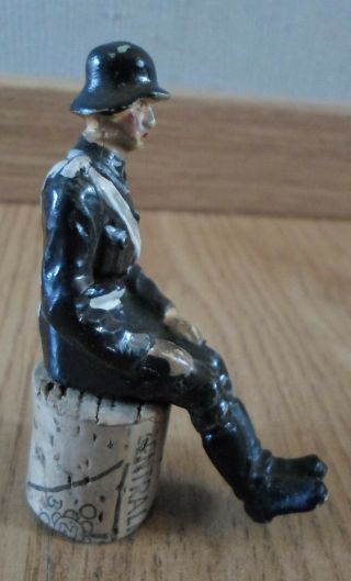 ELASTOLIN LINEOL sitting german vehicle crew co - driver SS soldier WWII 2