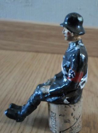 ELASTOLIN LINEOL sitting german vehicle crew co - driver SS soldier WWII 5