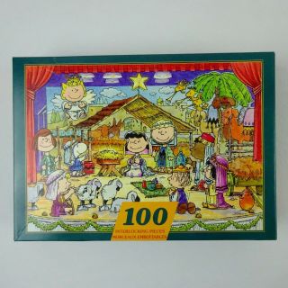 Peanuts Merry Christmas Everyone 100 Piece Springbok Family Puzzle