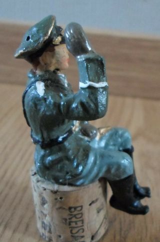 ELASTOLIN LINEOL sitting german vehicle crew co - driver general greeting WWII 2
