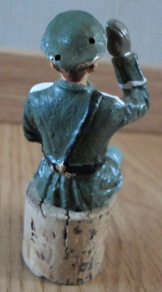 ELASTOLIN LINEOL sitting german vehicle crew co - driver general greeting WWII 3