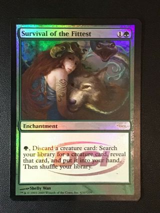 Mtg Judge Foil Survival Of The Fittest Slightly Played