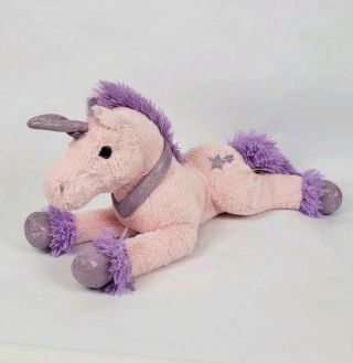 Dan Dee Pink Purple Unicorn Plush Stuffed Toy Doll Big Laying Horse 22 "