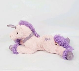 Dan Dee Pink Purple Unicorn Plush Stuffed Toy Doll Big Laying Horse 22 