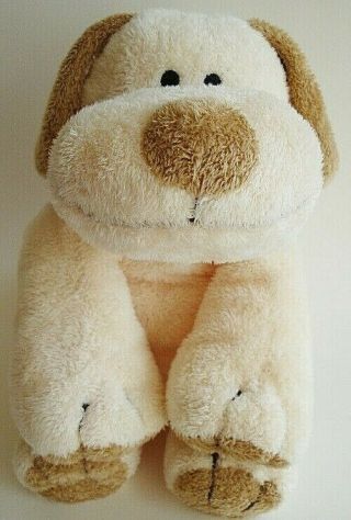 Ty Pluffies Plopper The Cream Tan Puppy Dog 9 " Plush 2002 Sewn Eyes Mwot