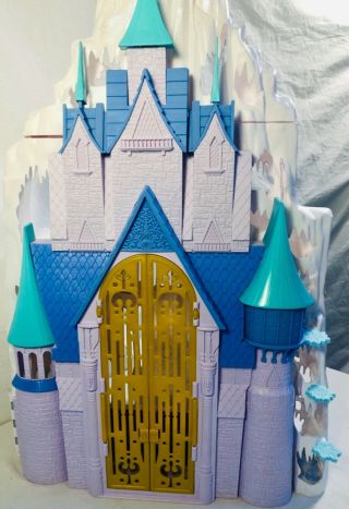 Disney Frozen Ice Castle Play Set w/Barbie Size Anna & Elsa Dolls & Furniture 5