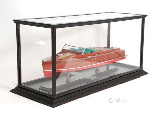 Display Case Cabinet 40 " Wood And Plexiglas For Ships And Boats Models
