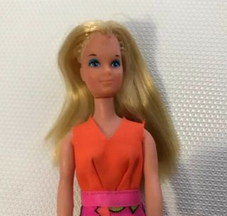 Vintage 1970 Mattel Rock Flowers Heather Doll With 33 1/3 Record