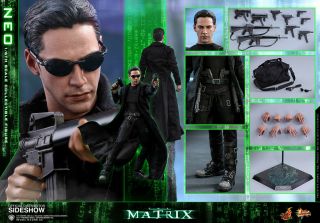 Hot Toys The Matrix Neo Mms466 Keanu Reeves Sixth Scale Figure - -
