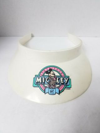 Vintage Disney Mickey Mouse 60 Years With You Plastic Sun Visor 80s Rare Htf