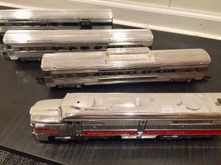 American Flyer Silver Streak Locomotive & Passenger Car Set 5205w With Boxes