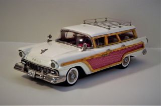Minimarque 1957 Ford Country Squire - White - Roof Rack