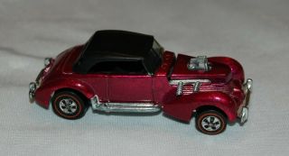 Hot Wheels Red Line 1969 - 1970 Classic Cord - Dark Pink / Rose