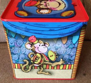 Bolz CIRCUS MONKEY Metal Jack - In - The - Box Crank Windup Circus Tune Germany Made 5