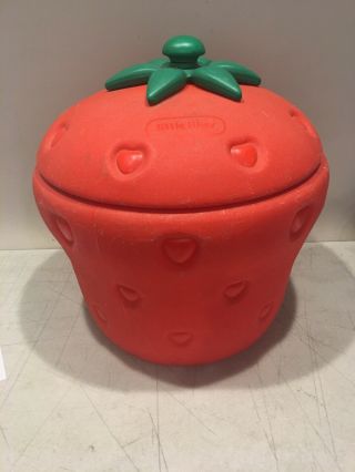 Huge Vintage Strawberry Little Tikes Toy Box Bin Storage Shortcake 1980 