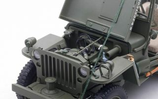 AutoArt 1/18 WILLYS Jeep With Trailer GREEN 74016 Auto Art Willy ' s 5