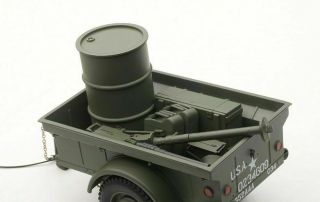 AutoArt 1/18 WILLYS Jeep With Trailer GREEN 74016 Auto Art Willy ' s 8