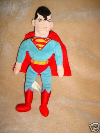 12 " - 1999 Warner Bros Superman Stuffed Figurine Toy Doll