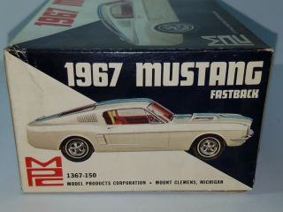 1/25 MPC 1967 FORD MUSTANG FASTBACK UNSEALED MODEL KIT 2