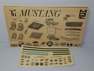 1/25 MPC 1967 FORD MUSTANG FASTBACK UNSEALED MODEL KIT 6