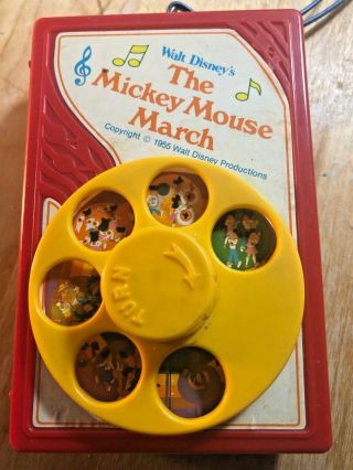 1955 Walt Disney Productions The Mickey Mouse March Dial - a - Song COLLECTABLE Toy 4