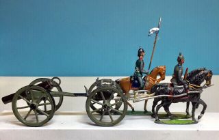 HEYDE – German Gun Team & Lancer,  Made in Germany,  ca.  1920s. 2
