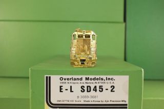 Ho Scale Brass Overland El Sd45 - 2 Unpainted