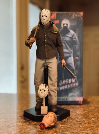 Friday The 13th Part 3 Sideshow 2017 Jason Voorhees Figure W/ Caine Sculpt,