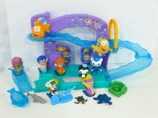 Bubble Guppies Rock N Roll Playset Roll N Go Figures Slides Mr.  Grouper More