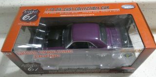 Highway 61 1/18 Scale Diecast Challenger T/A Mr.  Norm ' s Plum Crazy 50695A 2