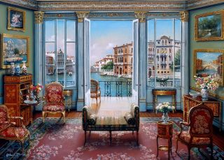 The Jigsaw Puzzle Factory Elegant Interiors – Venetian View (1000 Piece)