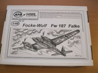 Mpm/hml 1/48 Focke - Wulf Fw 187 Hml 002 Full Resin Model Kit