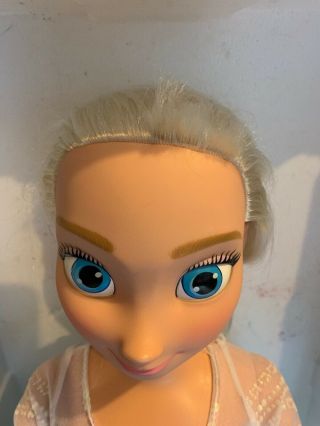 Disney 2014 Elsa Frozen Princess ‘ My Size Big Doll Lite Blue Dress 38” 8