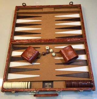 Gambor Leather Backgammon Set