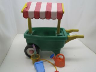 Garden Cart Wheelbarrow Little Tikes 2 - In - 1 Gardening Kid Size Pretend Play Toy 3